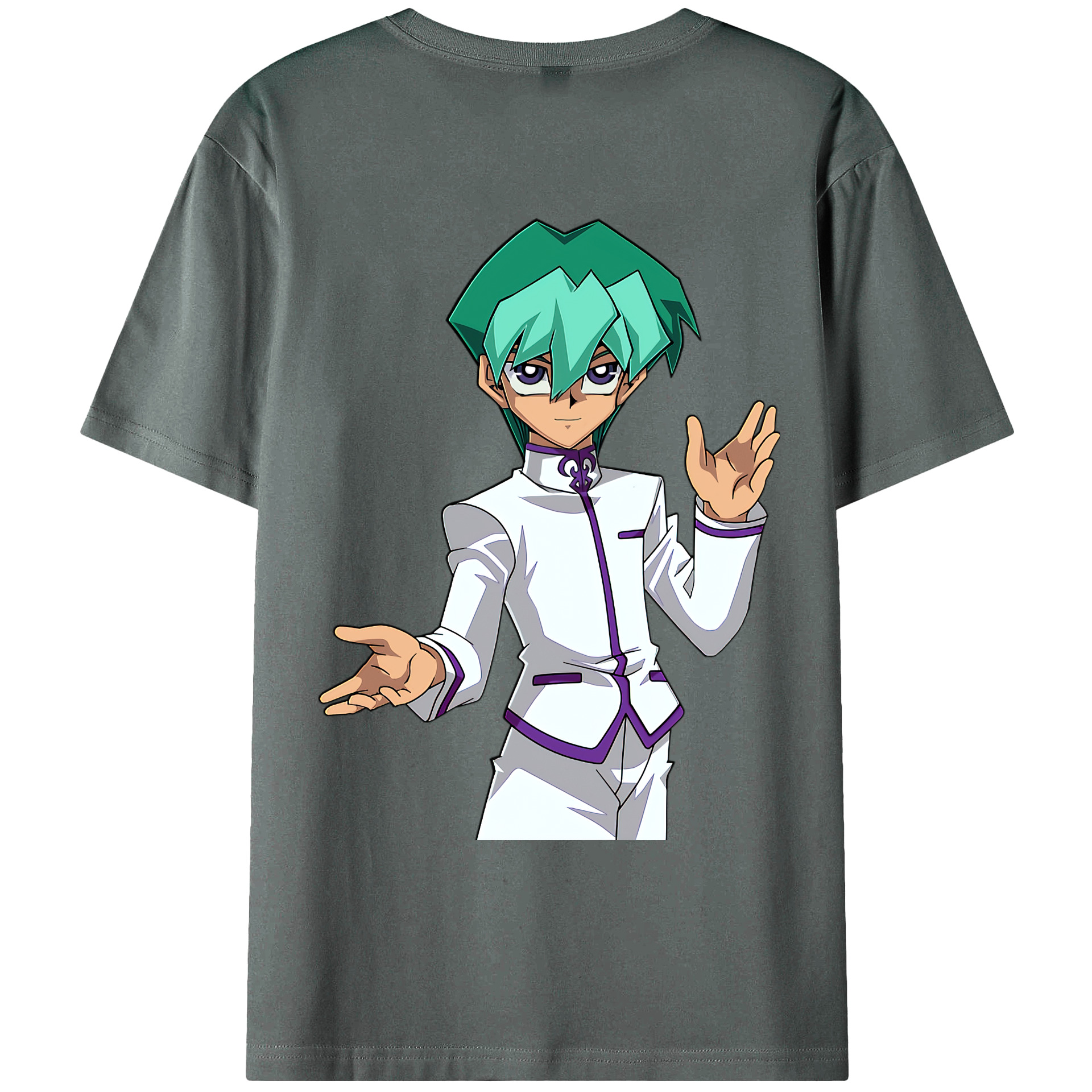 （画像用） 遊☆戯☆王 Yu-Gi-Oh! 綿100％ メンズ半袖Tシャツ（バックプリント） 通気性